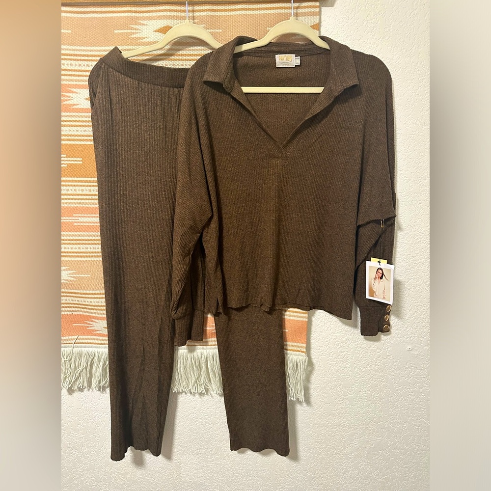 Nation LTD Brown Women's Sweater Set